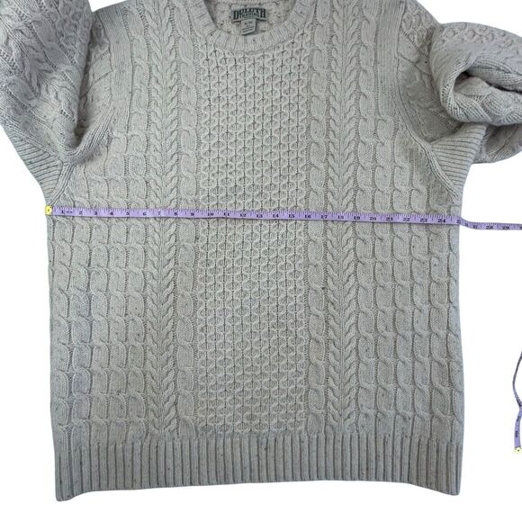 Duluth Trading Co Cream Cable Knit Crewneck Sweater - Picture 6 of 8